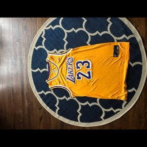 Lebron James gold Lakers jersey. LARGE